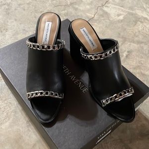 Saks fifth avenue mules black